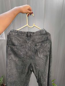 High Wait Charcoal Jeans
