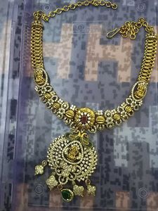 Gold Plated Temple Necklace Short Chain