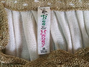 WHITE &amp; GOLD TOP