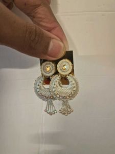 Elegant White Dangle Earrings