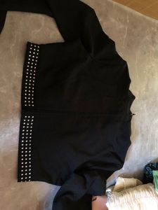 Sexy Neck Black Top