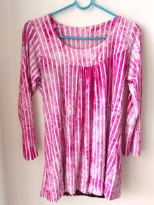 Pink Striped Tunic Top