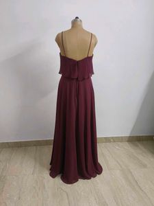 Burgundy Chiffon Gown