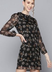 Print Peter Pan Collar Shirt Dress