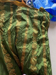 Green Maroon Border Silk Saree