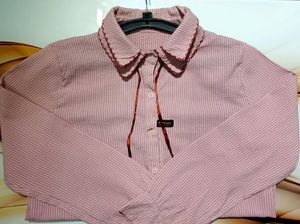 Striped Peter Pan Collar Top