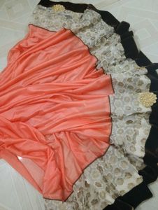 Party Saree With  Blouse