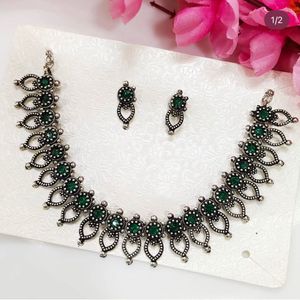 Beautiful Oxidised Necklace &amp; Earring Set