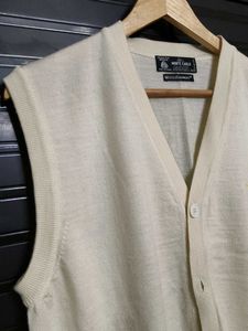 Monte Carlo Men Off White Solid Cardigan