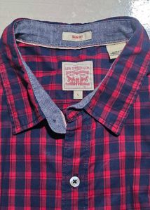 Men's Casual Red checked Shirt