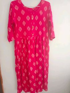 Pink Printed Kurta