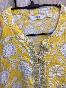 Yellow Floral Kurti