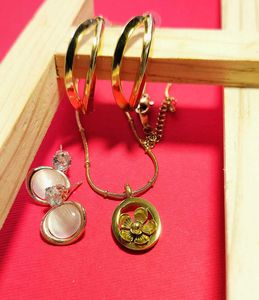 Gold Jewelry Set - Combo Chain Pendant &amp;Studs