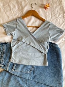 Basic Ribbed V Neck Top