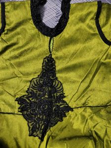 Green Embroidered Anarkali