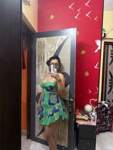 Green Print Dress
