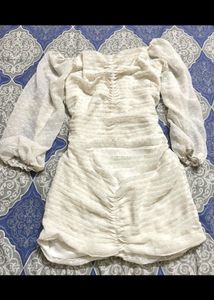 OFF SHOULDER WHITE DRESS🤍