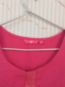 Short Kurta M Size Cotton Pink Formal