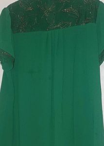 Elegant Green Floral Top