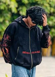 Edgy Graphic Hoodie all size available m to xxl