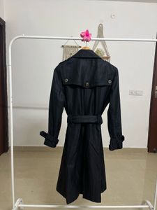 Dark BLUE Double breasted Trench Coat