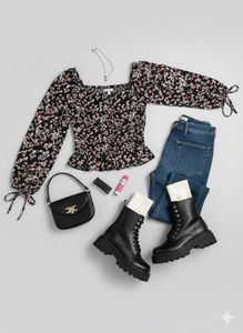 Floral Print Crop Top