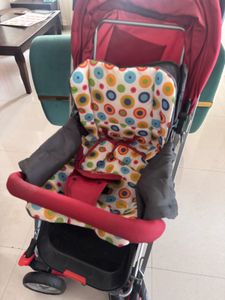 Red Baby Stroller