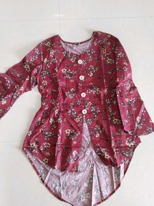 Floral Print Button-Down Top