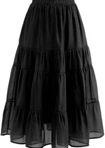 Tiered Black Skirt