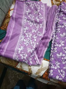 Purple Floral Print Salwar Kameez Kurta Set