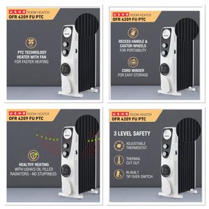 🆕USHA Oil Filled Radiator Room Heater 2700 Watts