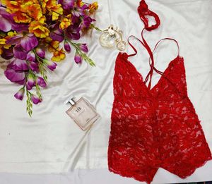 🇳🇿💫💗Red Lace Teddy Lingerie