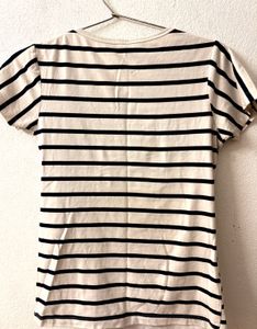 Striped Tee with Detail