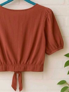 Cute Tie-Front Crop Top