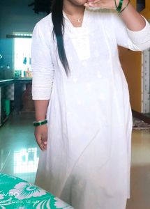 White Embroidered Kurti