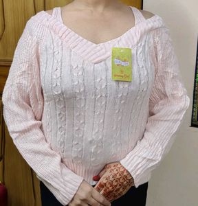 Stylish Neck Off Shoulder Sweater🌸💞
