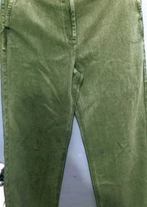 Nue Notes Flared Green  Denim