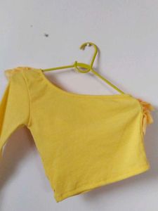 Yellow One Shoulder Top