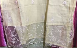 Attractive Kurta With Plazo Having Net Lace