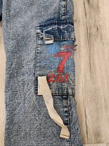 Sc8745 Sabrin Cargo Bootcut Jeans Waist 32
