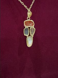 Unique natural Gemstone  Pendant Necklace