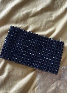 Black Beaded Clutch