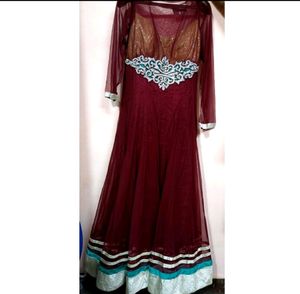 Party Wear Women Long Net Gown Dress