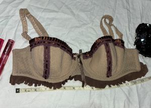 ֶָ֢⊹𐙚 Frills Brown / Beige Lace Bra 𐙚ֶֶָָ֢֢⊹