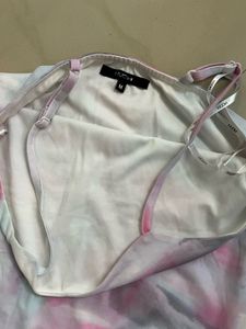 Pastel Tie-Dye Mini Slip Dress