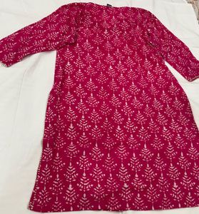 Pink Printed Kurta