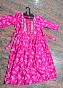Pink Ghera Kurti