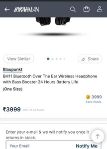 Blaupunkt Black Bluetooth Headphones