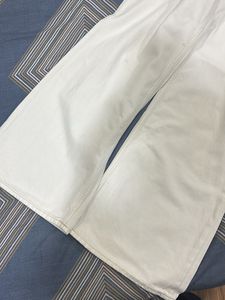 wide leg white jeans
