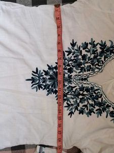 Embroidered White Tunic Top